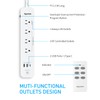 Syantek Remote Control Power Strip with 3 USB Surge Protector