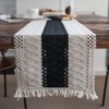 LOMOHOO Macrame Table Runner Farmhouse Natural Burlap Table Runner Cotton