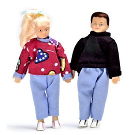 Aztec Puppenhaus Miniatur Menschen Teenager Junge und Mädchen 1:12 Maßstab