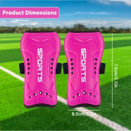 Cfcyhla Kids Shin Pads,Youth Football Shin Pads,Kids Childrens Teens Shin Guard Football Ankle Protection, Lightweight Design, Breathable, Non Slip Straps, for Boys and Girls