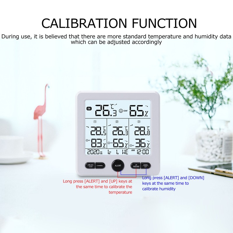 TS‑6210 3 in 1 Wireless Thermometer Hygrometer Indoor Outdoor Temperature