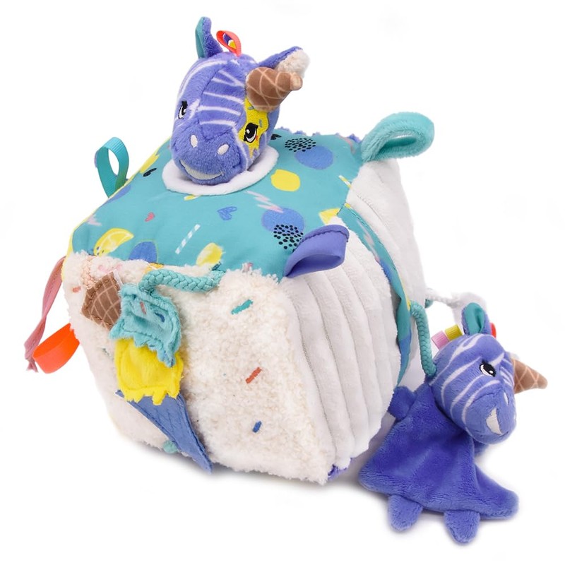 Les Déglingos - Kiprokos the Zebra Fabric Activity Cube -