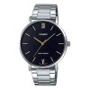 Reloj pulsera Casio MTP-VT01 con correa de acero inoxidable color