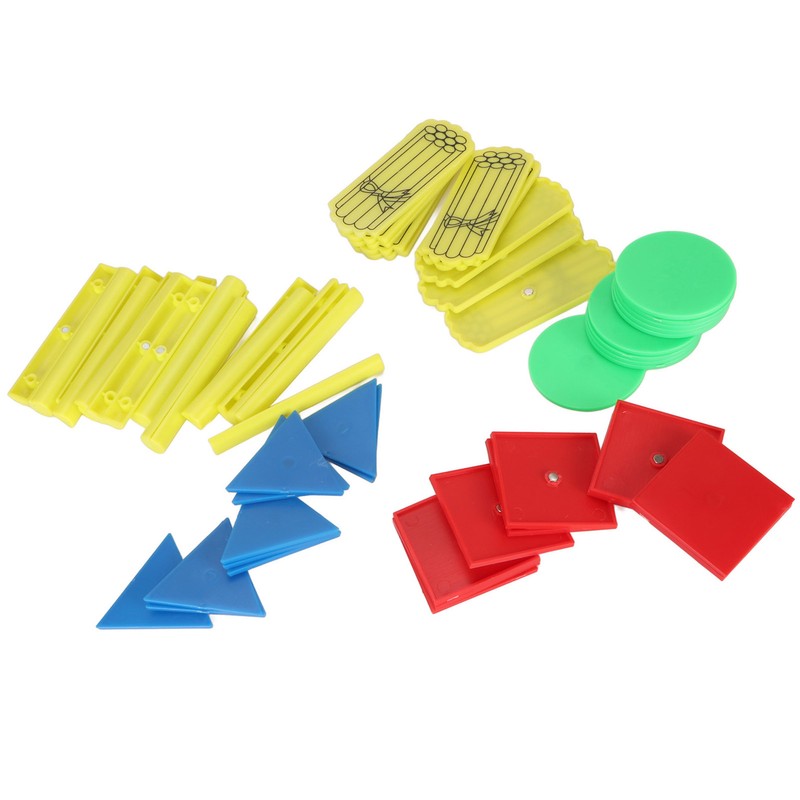50PCS Magnetic Geometry Shapes Set Multifunctional Puzzle Educational Math Teaching