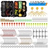 138pcs Fishing Accessories Set with Tackle Box Including Offset Worm