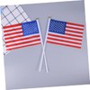 FUNOMOCYA Hand Held American Flag Stick 20pcs Polyester Plastic International