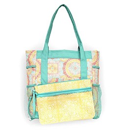 High tide 3 in 1 Beach Tote with Lounge Cover & Detachable Pouch (Gennessee)