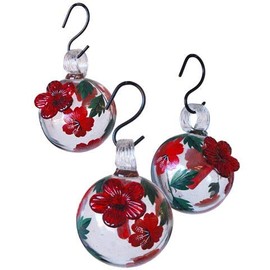 Set of 3 Parasol Droplet Botanica Hummingbird Feeders