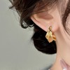 JoyToGo 18K Gold Plated Earrings for Women Irregular Leaf Drop