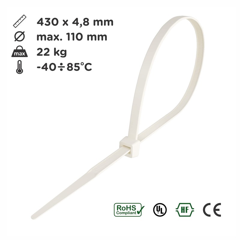 intervisio Cable Ties Extra Long 430 mm x 4.8 mm