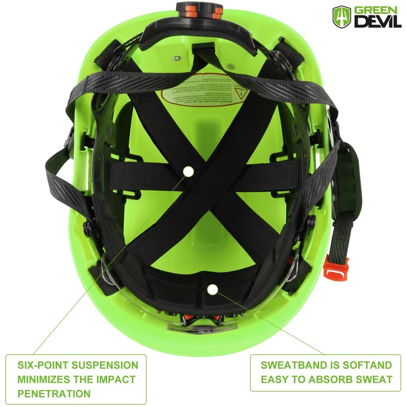 GREEN DEVIL Forestry Chainsaw Safety Helmet with Bluetooth Ear Muffs