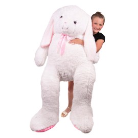 Kangaroo Giant Stuffed Rabbit, Bunny Plush; Over 5 Feet High, 7' Standing with Ears Extended