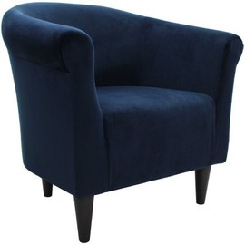 Mainstays Microfiber Bucket Accent Padded Chair (Microfiber, 18" Navy Blue)