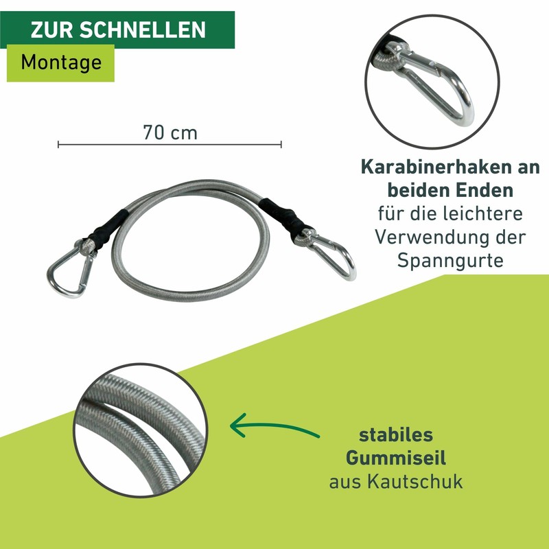 Windhager Spring Hook Expander Rope Safety Elastic Rope Tarpaulin Rope
