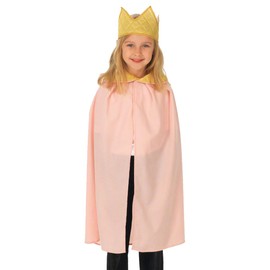 Charlie Crow Pink Queen or Princess cloak Costume for Kids one size 3-8 yrs.