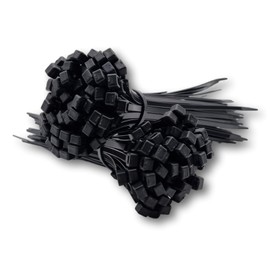 MaKaShop24 Industrial Cable Ties in Black, Various Quantities and Sizes, 2.5 to 12.5 mm, 100 to 5000 Pieces (Pack of 500, 100 x 2.5 mm), UV-Resistant