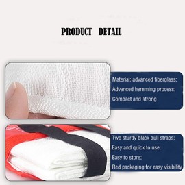 TONYKO 3.9 x 5.9ft Fiberglass Fire Blanket for Emergency Surival, Flame Retardant Protection and Heat Insulation (White-2PACK)