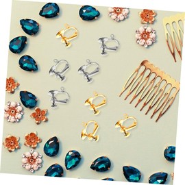 Gatuida 10Pcs Clip Earring Converters DIY Copper Earring Accessories Versatile Components for Non Pierced Ears Lightweight and Durable Ear Jewelry Clips Silver Gold
