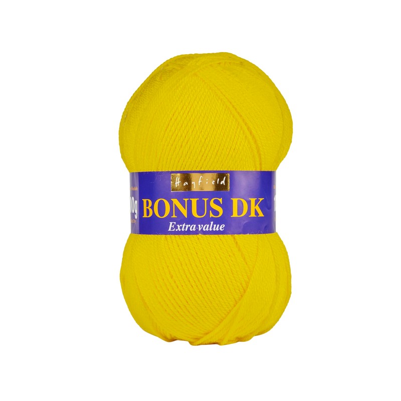 Hayfield Bonus DK Double Knitting Yarn, Sunshine (555), 100g by