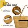 Heavy Duty 16OZ Waxed Canvas Grocery Bag - Foldable Multifunctional
