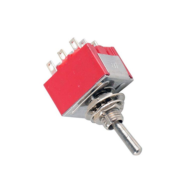 Switch Red 9 Pin ON-Off-ON 3 Position Mini Switch AC