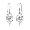 Shuxin Silver Dangle Drop Earrings for Women, 925 Sterling Heart