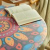 IBEQUEM Mandala Round Fitted Tablecloth with Elastic Edged, Ethnic Mandala