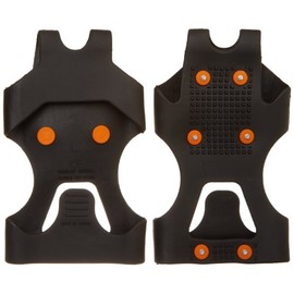 Korkers Original Ice Cleat - Minimal and Lightweight - 12 Replaceable Steel Spikes - Black - Large