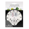 BarCraft BCLLCOMPASS Cocktail Compass with 12 Recipes, Stainless Steel, White,