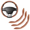 Amiss 3pcs Carbon Fiber Anti-Skid Steering Wheel Cover, Waterproof &