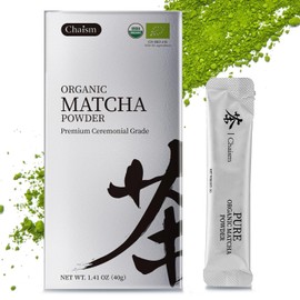 Chaism Organic Ceremonial Grade Matcha Packets - 20 Servings