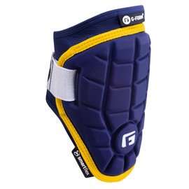 G-Form Elite Speed Batter's Baseball Elbow Guard - Elbow Pad with Adjustable Straps - Navy/Yellow, Adult L/XL