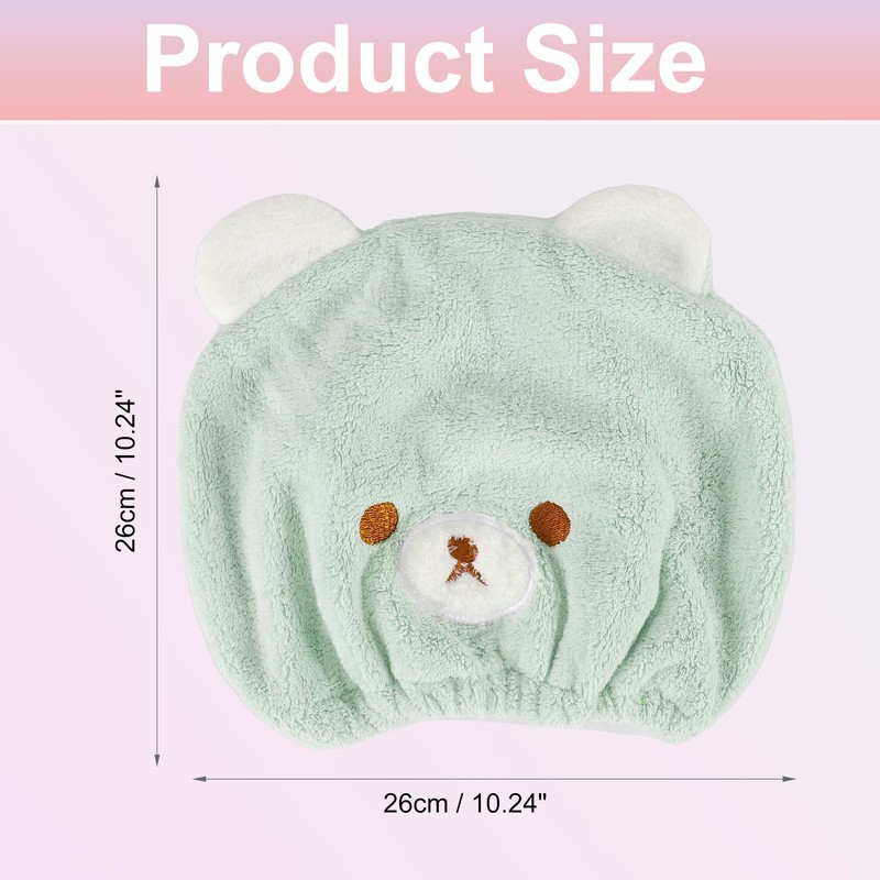 VOCOSTE Hair Drying Towel, Towel Cap, Super Absorbent, Quick Drying,