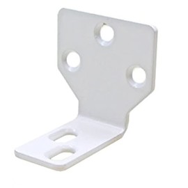 Non-Handed Stationary Panel Bracket Clip with Screws for Frenchwood Gliding Patio Door - White