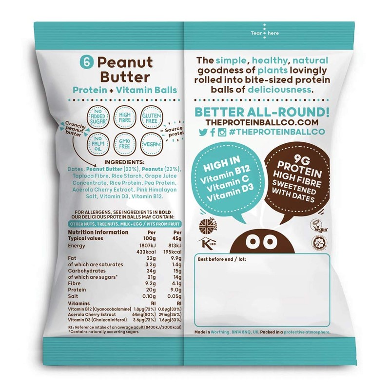 PROTEIN BALL CO Peanut Butter Protein + Vitamin Balls