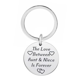 Christmas Birthday Gift Keycahin for Niece Aunt - The Love Between Aunt and Niece is Forever Gifts Keyring for Aunts Nieces from Niece Aunt Key Chains