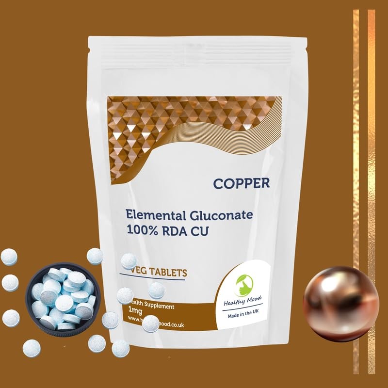 Copper 1mg Tablets – Elemental Gluconate CU for 100% RDA