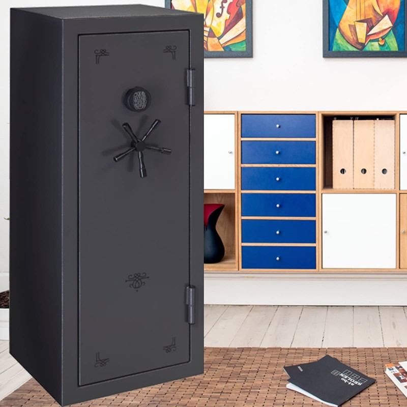 WAH LIN PARTS 5 Spoke Gun Safe Handle, Black Heavy