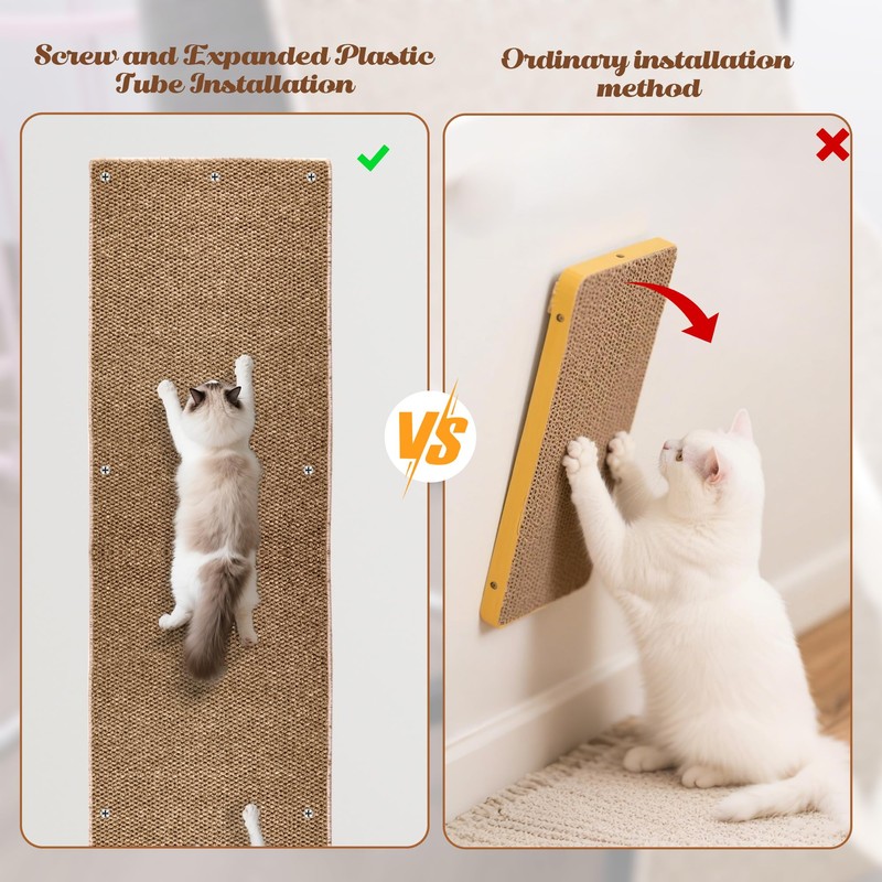 80"x15.7" Cat Wall Scratching Mat, Extra Large Cat Climbing Carpet