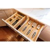 Umilife Bamboo Kitchen Utensils Organizer, 13 Inch Drawer Dividers for