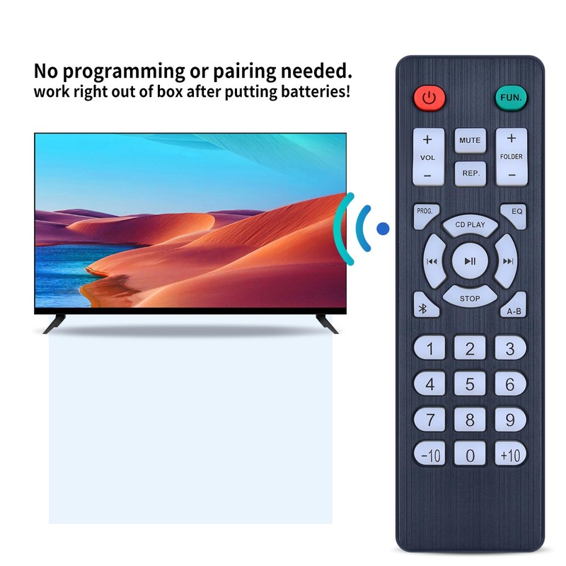 RETROSUN Replacement Remote Control for Greadio CD Player Boombox, for