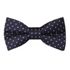 TIES R US Hand Made Navy And White Polka Dot