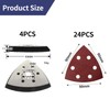 4 Pieces 93mm Triangle Sanding Plate, Fine Sanding Plate, Multitool