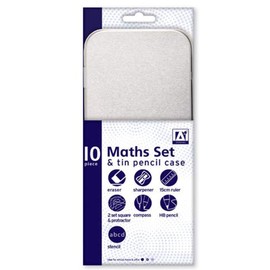 Geometry Mathematics Pencil Case Set In Tin