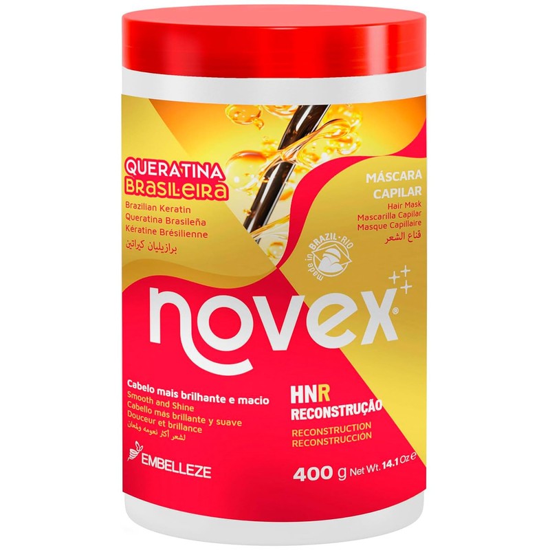 NOVEX Brazilian Keratin Hair Mask, 14 Oz - Reconstructive Keratin,