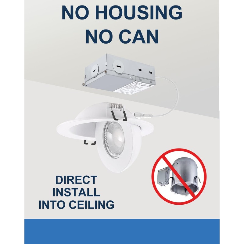 POPANU Recessed Lighting 4 inch Gimbal 9W 5CCT Swivel Ceiling