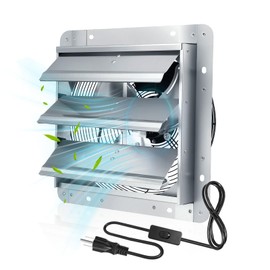 Aibabcue Shutter Exhaust Fan,7 inch Wall Mount Vent Fan with ON/OFF Switch,1600 RPM,760 CFM Attic Ventilator Fan for Greenhouse, Gable, Barn, Garage, Shed,Chicken Coops Ventilation Fans