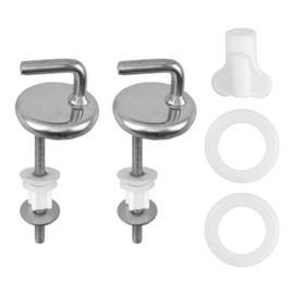 2 Pcs Toilet Seat Fittings, Toilet Seat Hinges, Universal Toiletseat Fixings with Replacement Fittings and Repairparts, Toiletseat Fixing Kit, Compatible with Most Standard Toilets