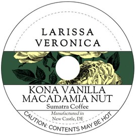 Kona Vanilla Macadamia Nut Sumatra Coffee (Single Serve K-Cup Pods) (Gourmet, Naturally Flavored, Whole Coffee Beans) (12 pods, ZIN: 576669) - 3 Pack