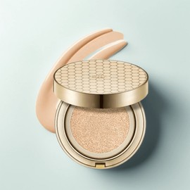 CNP Tea & Park Propolis Ampoule in Mat Cushion 15g + Refill 15g, No. 21 Light Beige, 1 piece / CNP차앤박 프로폴리스 앰플 인 매트쿠션 15g + 리필 15g, 21호 라이트 베이지, 1개